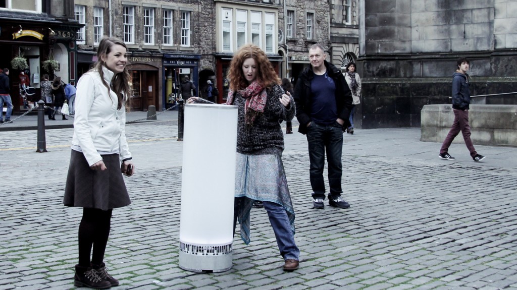 Tangible Orchestra - interactive installation at Royal mile, Edinburgh - &copy; Rebecca Gischel and Sebastian Walter
