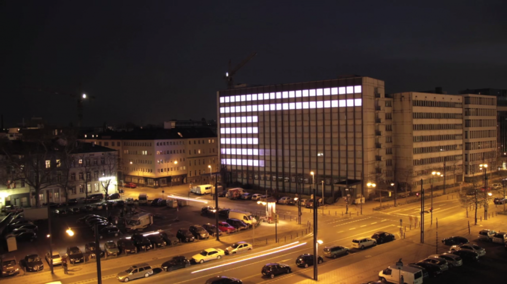 LowRes - Interactive light installation by sensory minds for the Luminale 2014 © Sensory-Minds and Tomas Zebis