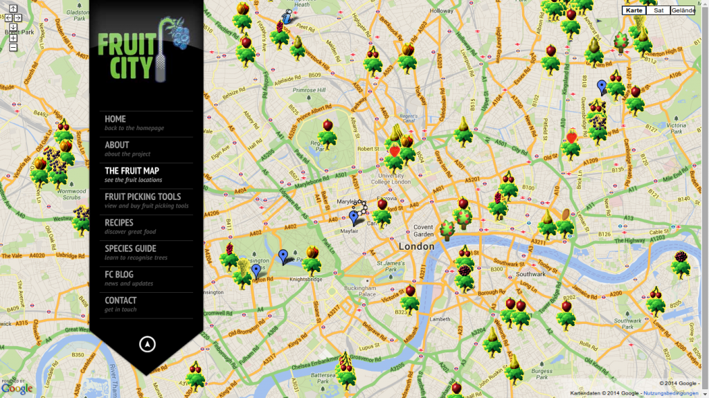 Fruit city map &copy, fruitcity.co.uk - Vahakn Matossian