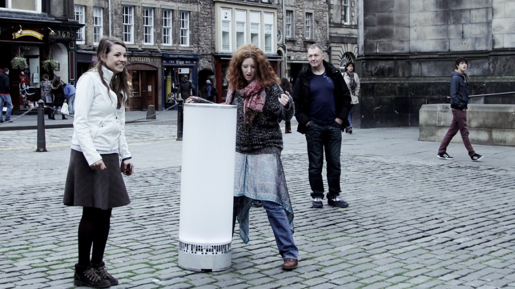 Tangible Orchestra - interactive installation at Royal mile, Edinburgh - © Rebecca Gischel and Sebastian Walter
