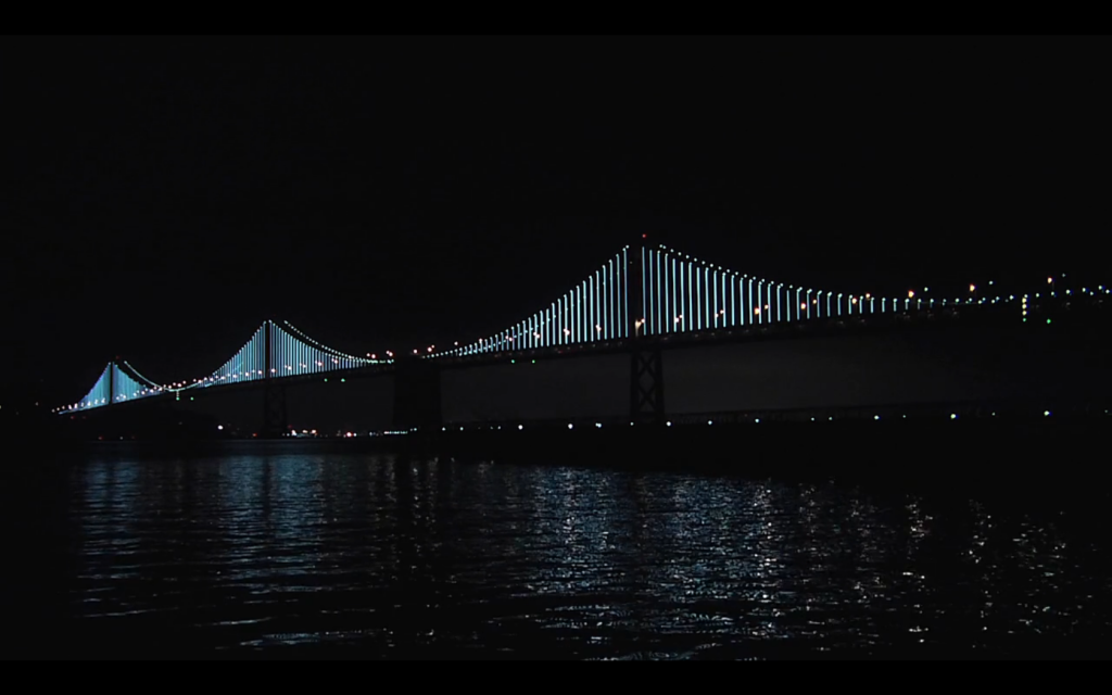 The bay lights. Light sculpture by Leo Villareal.