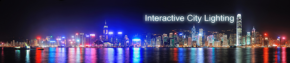 Interactive city web banner V1 Interactive city lighting