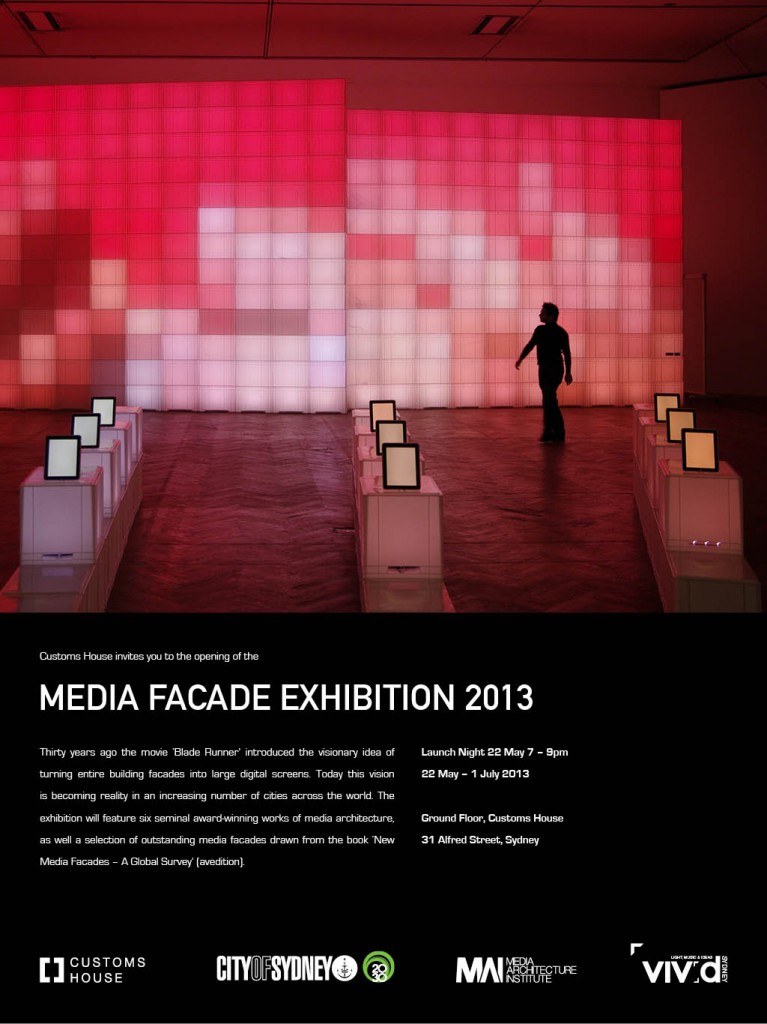 Invitation to the Media Facade Exhibition 2013